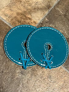 Turquoise Leather Bit Guards