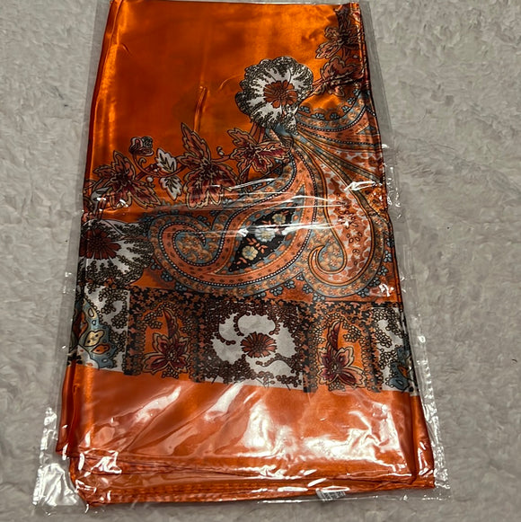 Orange Paisley Wild Rag