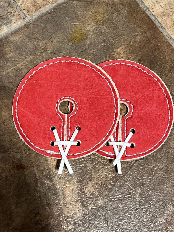 Red Leather Bit Guards