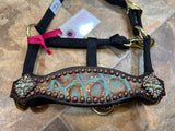 Turquoise/Brown Mini Bronc Halter