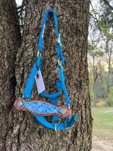 Blue/Turquoise Pony Bronc Halter