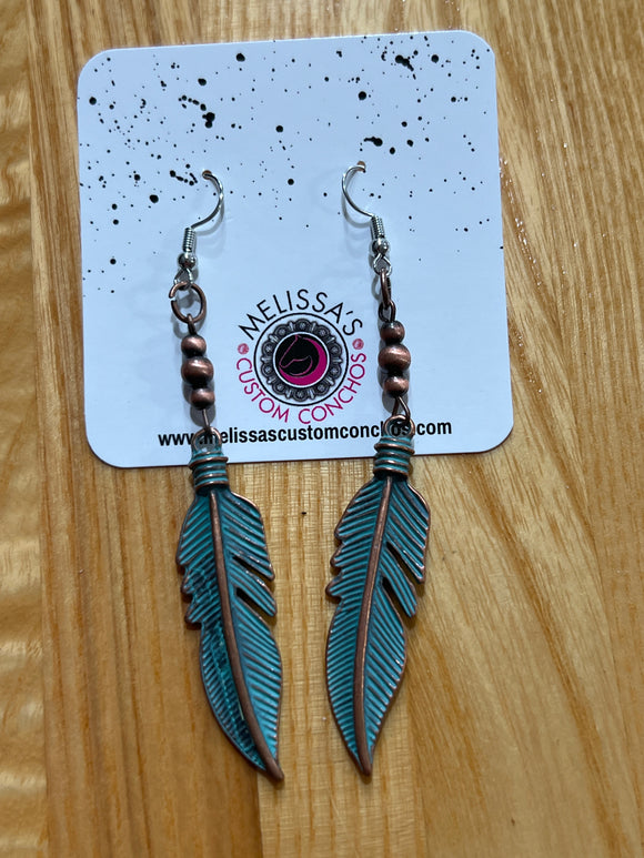 Feather charm Earrings