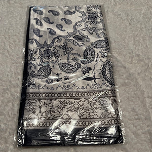 Black/White Paisley Wild Rag