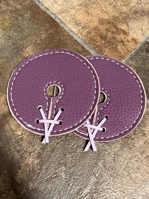 Purple Leather Bit Guards