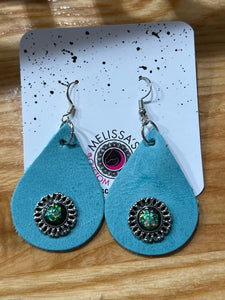 Leather Earrings with Charms