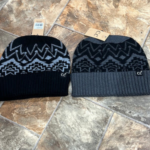 Southwestern print beanie