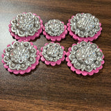 Hot Pink leather conchos