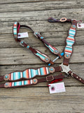 Turquoise Serape Headstall