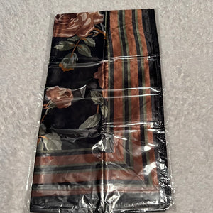 Black/Brown Floral Wild Rag