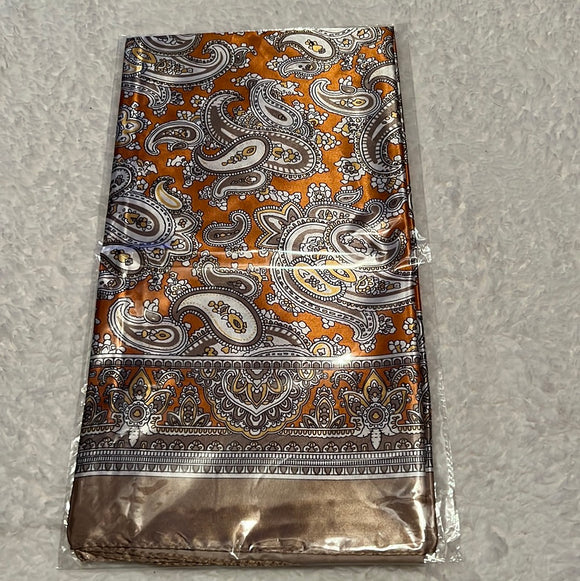 Orange/Tan Paisley Wild Rag