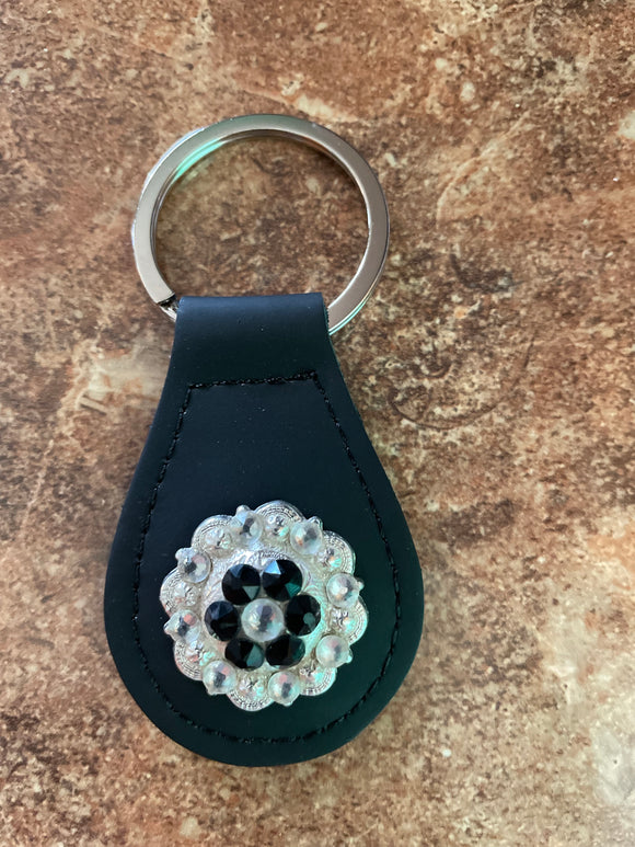 Small leather keychain