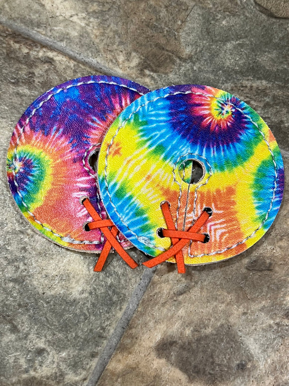 Tie Dye Leather Bit Guards