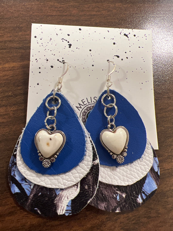 Heart Leather Earrings