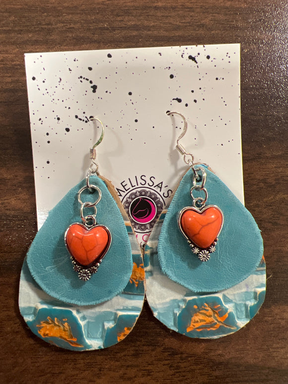 Heart Leather Earrings