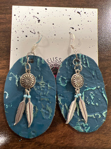 Feather Leather Earrings