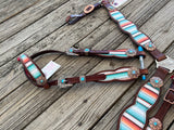 Turquoise Serape Headstall