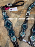 Turquoise Aztec Wool Tack set