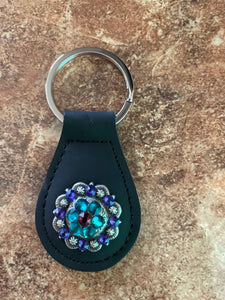 Small leather keychain