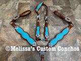 Turquoise Gator Tack set