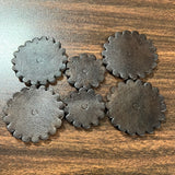 Chocolate oil leather conchos