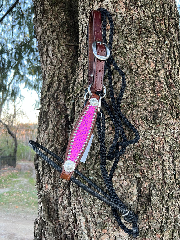 Pink Leopard with Black Muletape