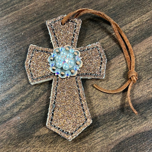 Brown Glitter Saddle Cross