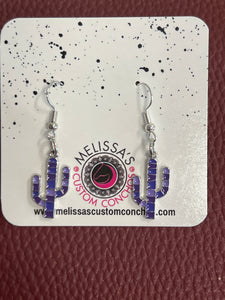 Purple Cactus Earrings