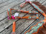 Turquoise Wildwood Tack set with Fringe