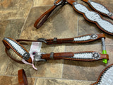 White & Silver Gator Tack Set