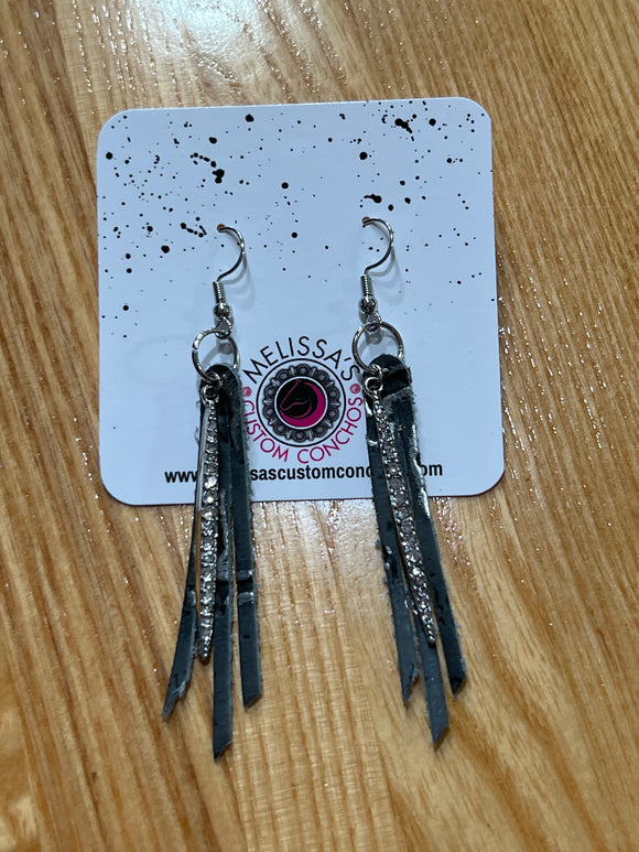 Fringe Leather charm Earrings