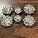 Chocolate oil leather conchos