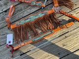 Turquoise Wildwood Tack set with Fringe