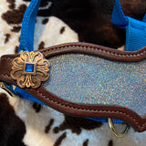 Blue Sparkly Bronc Halter
