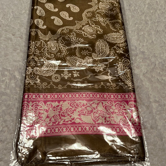 Pink/Brown Paisley Wild Rag