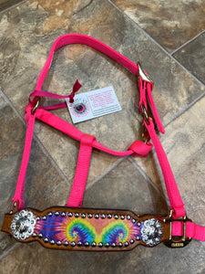 Tie Dye Pony Bronc Halter