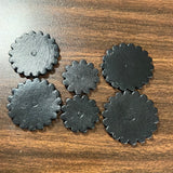 Black leather conchos