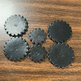 Black oil leather conchos