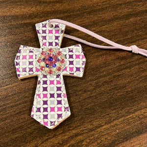 Purple Design Saddle Cross