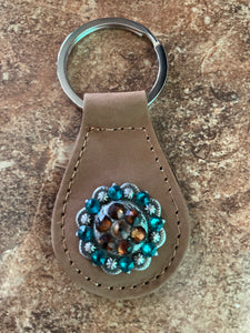 Small leather keychain