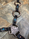 Ring Breast Collar with Turquoise Aztec conchos