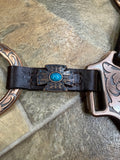 Ring Breast Collar with Turquoise Aztec conchos
