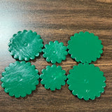 Green leather conchos