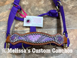 Purple/Pink Aztec Pony Bronc Halter