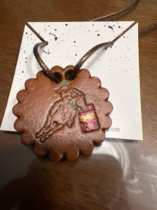 Barrel Racer Leather concho Necklace