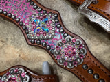 Pink Cheetah Tack set