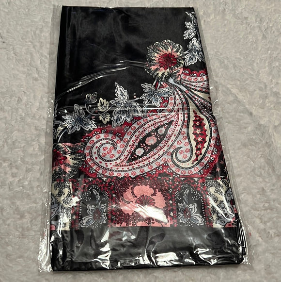 Black/Maroon Paisley Wild Rag