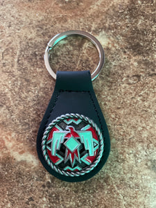 Small leather keychain