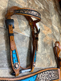 Cheetah/Turquoise Tripping Collar Set