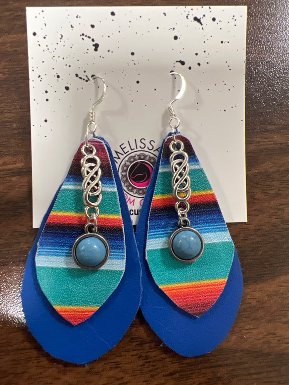 Serape Leather Earrings