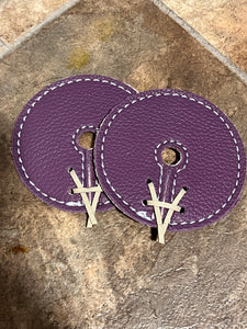 Purple Leather Bit Guards